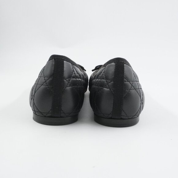 Dior Ballet Flats In Black Quilted Cannage Calfskin Leather - Size 39.5 NWD - Picture 8 of 16